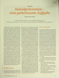 Vorschauseite 1: Suizidprävention - eine gemeinsame Aufgabe. Tipps aus der Praxis.