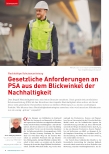 Vorschauseite 1: Gesetzliche Anforderungen an PSA aus dem Blickwinkel der Nachhaltigkeit