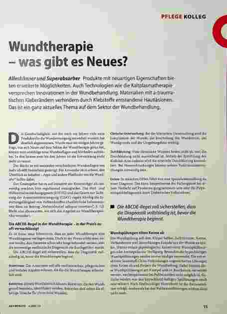 Vorschauseite 1: Wundtherapie - was gibt es Neues?