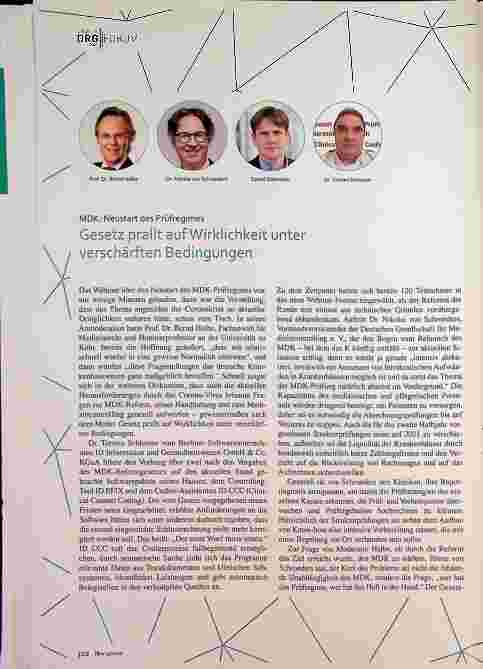 Vorschauseite 1: MDK: Neustart des Prüfregimes. Gesetz prallt auf Wirklichkeit unter verschärften Bedingungen.