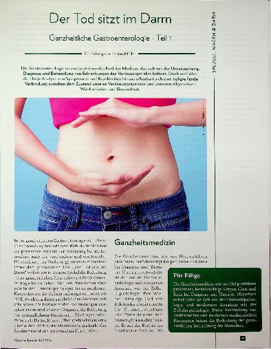 Vorschauseite 1: Der Tod sitzt im Darm. Ganzheitliche Gastroenterologie - Teil 1.