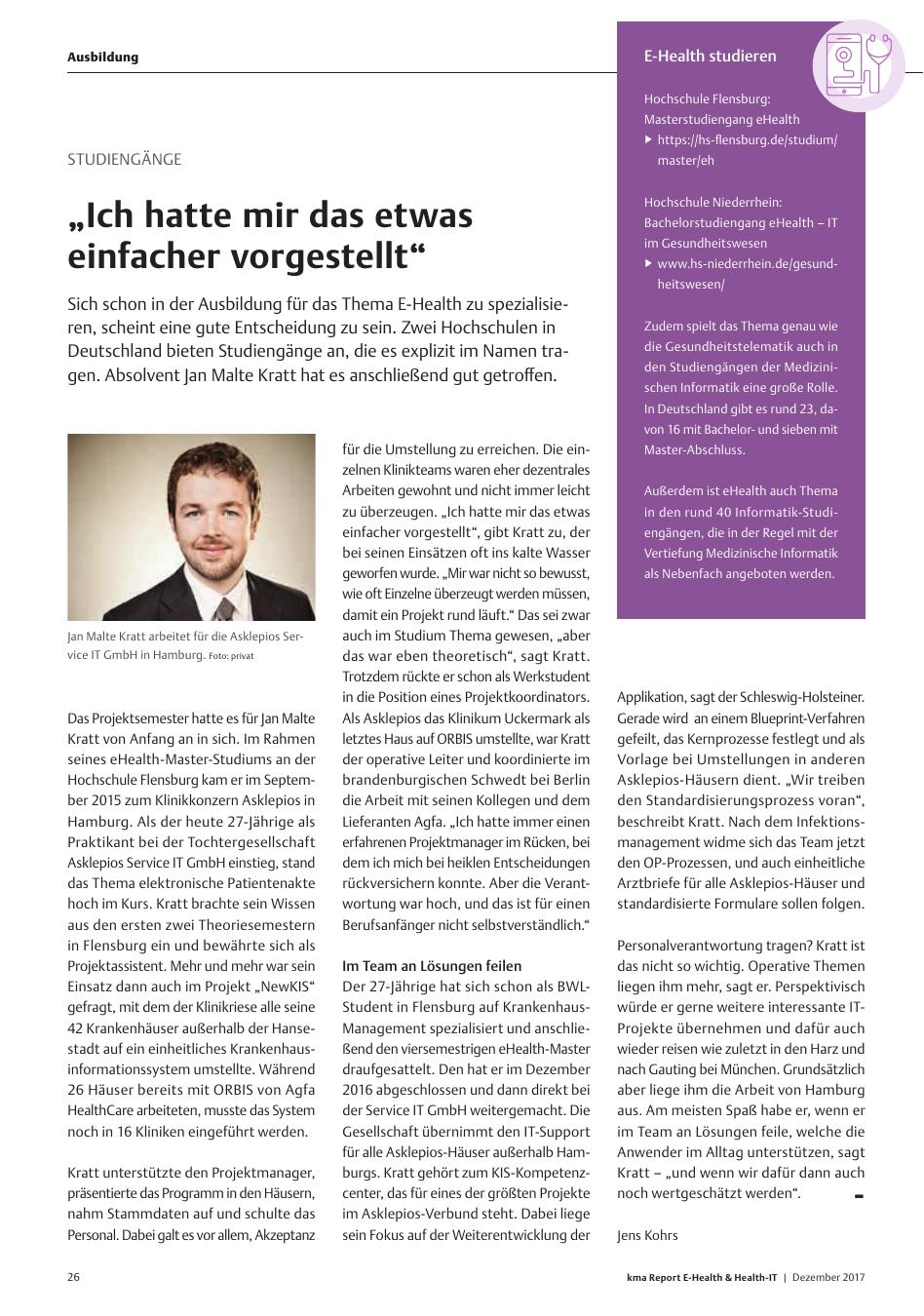 Vorschauseite 1: Studiengänge - „Ich hatte mir das etwas einfacher vorgestellt“
