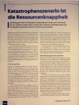Vorschauseite 1: Katastrophenszenario ist die Ressourcenknappheit.
