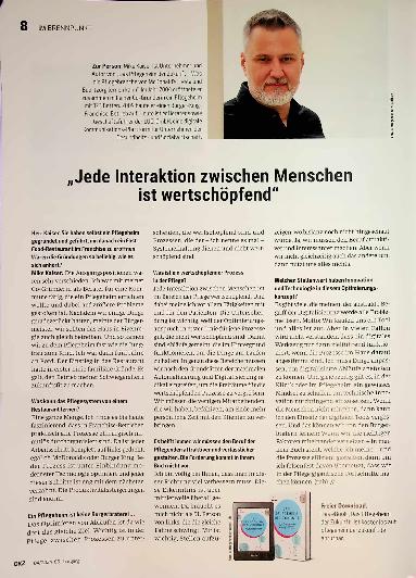 Vorschauseite 1: „Jede Interaktion zwischen Menschen ist wertschöpfend. "