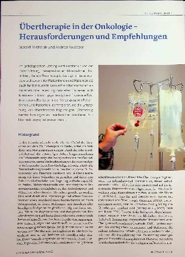 Vorschauseite 1: Übertherapie in der Onkologie - Herausforderungen und Empfehlungen