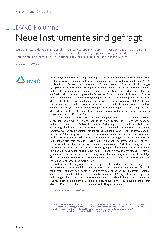 Vorschauseite 1: Neue Instrumente sind gefragt.