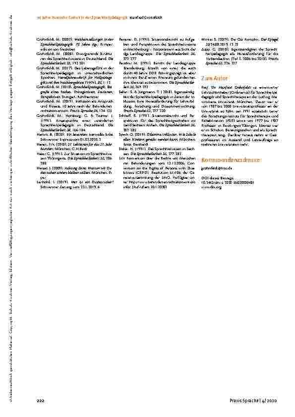 Vorschauseite 6: 30 Jahre Deutsche Einheit in der Sprachheilpädagogik