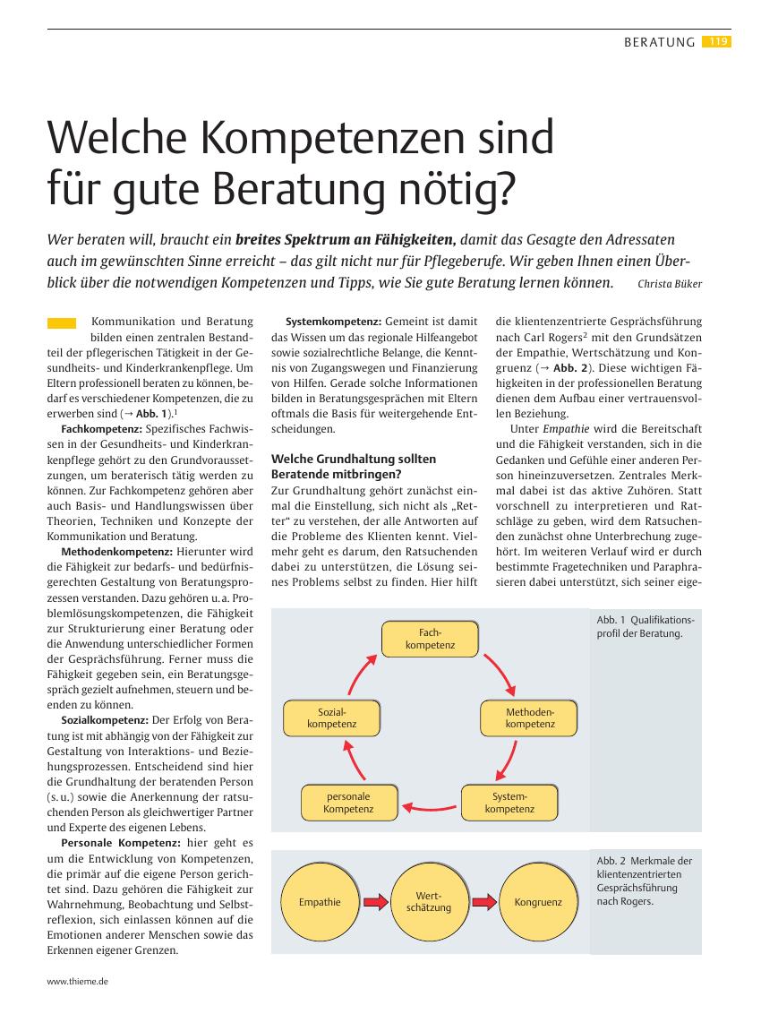 Vorschauseite 1: Welche Kompetenzen sind für gute Beratung nötig?
