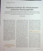 Vorschauseite 1: Pandemie erschwert die Arbeitssituation polnischer Betreuungskräfte