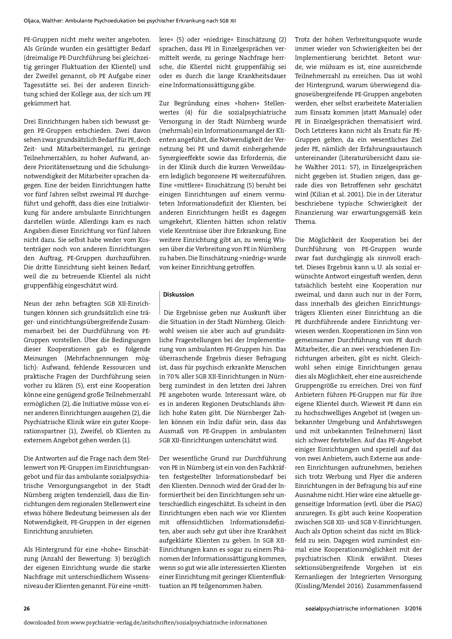 Vorschauseite 3: Ambulante Psychoedukation bei psychischer Erkrankung nach SGB XII