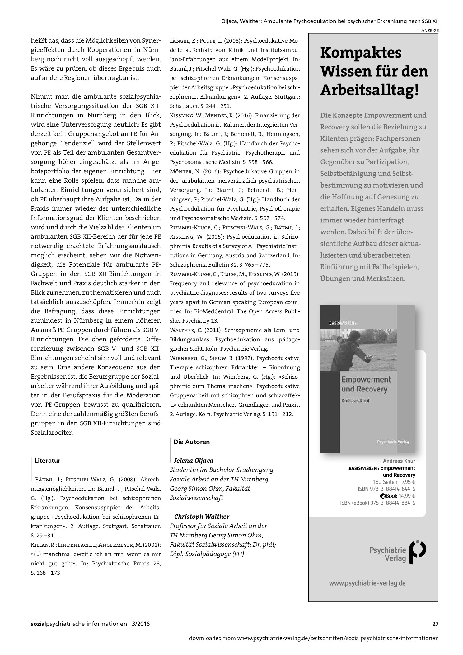 Vorschauseite 4: Ambulante Psychoedukation bei psychischer Erkrankung nach SGB XII