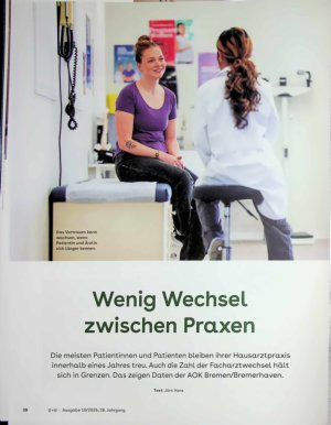 Vorschauseite 1: Wenig Wechsel zwischen Praxen