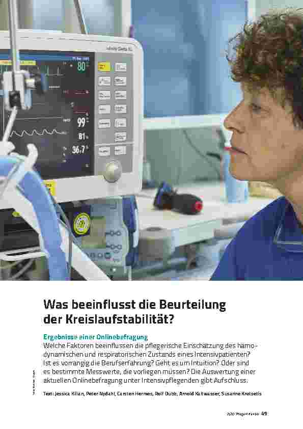 Vorschauseite 1: Was beeinflusst die Beurteilung der Kreislaufstabilität?