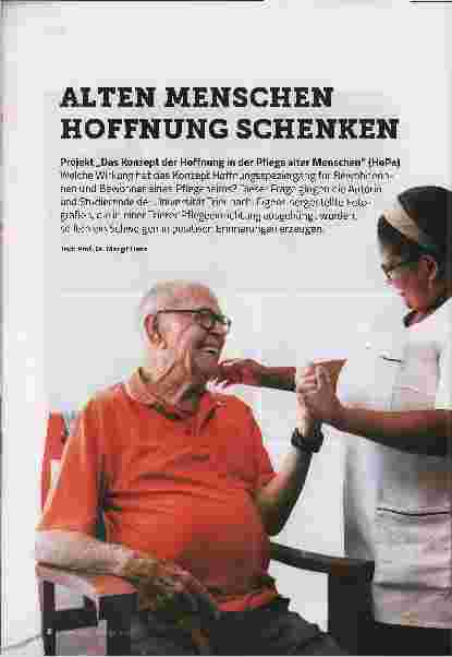 Vorschauseite 1: ALTEN MENSCHEN HOFFNUNG SCHENKEN