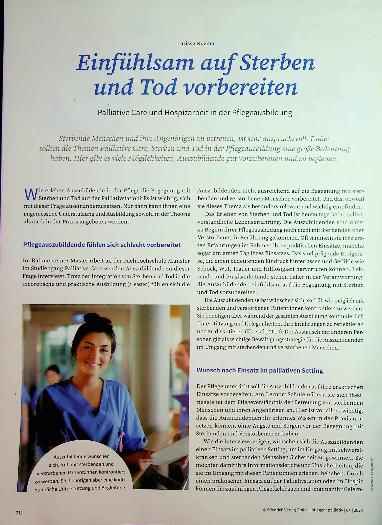 Vorschauseite 1: Einfühlsam auf Sterben und Tod vorbereiten: Palliative Care und Hospizarbeit in der Pflegeausbildung