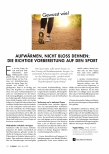 Vorschauseite 1: Aufwärmen, nicht bloß Dehnen: die richtige Vorbereitung auf den Sport