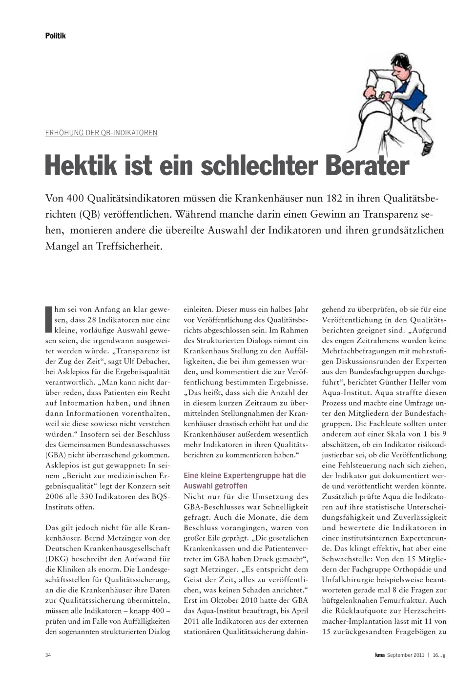 Vorschauseite 1: Hektik ist ein schlechter Berater
