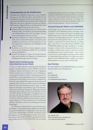 Vorschauseite 3: Galoppierender Gründergeist nicht aufzuhalten! MEDICA & COMPAMED 2025 mit positiver Bilanz