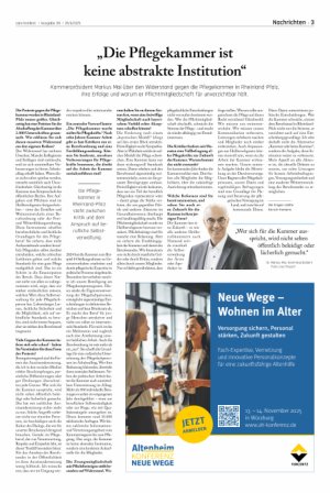 Vorschauseite 1: „Die Pflegekammer ist keine abstrakte Institution“