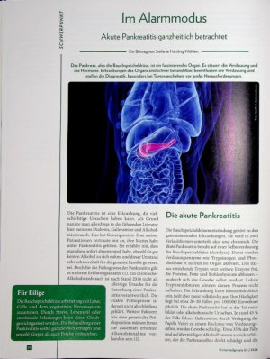 Vorschauseite 1: Im Alarmmodus Akute Pankreatitis ganzheitlich betrachtet
