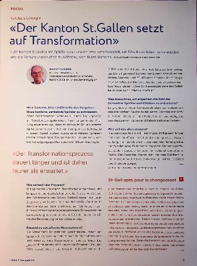 Vorschauseite 1: «Der Kanton St. Gallen setzt auf Transformation»