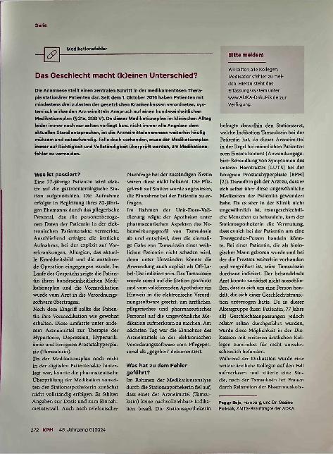 Vorschauseite 1: Das Geschlecht macht (k)einen Unterschied?