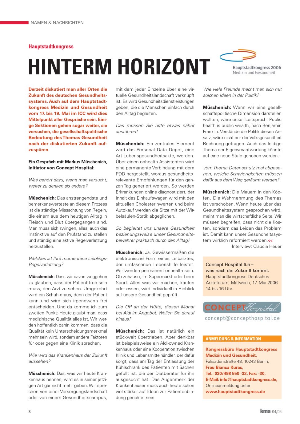 Vorschauseite 1: Hinterm Horizont