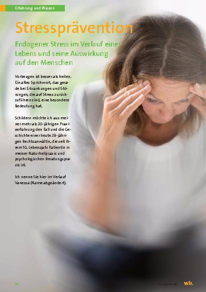 Vorschauseite 1: Stressprävention Endogener Stress im Verlauf eines Lebens und seine Auswirkung auf den Menschen