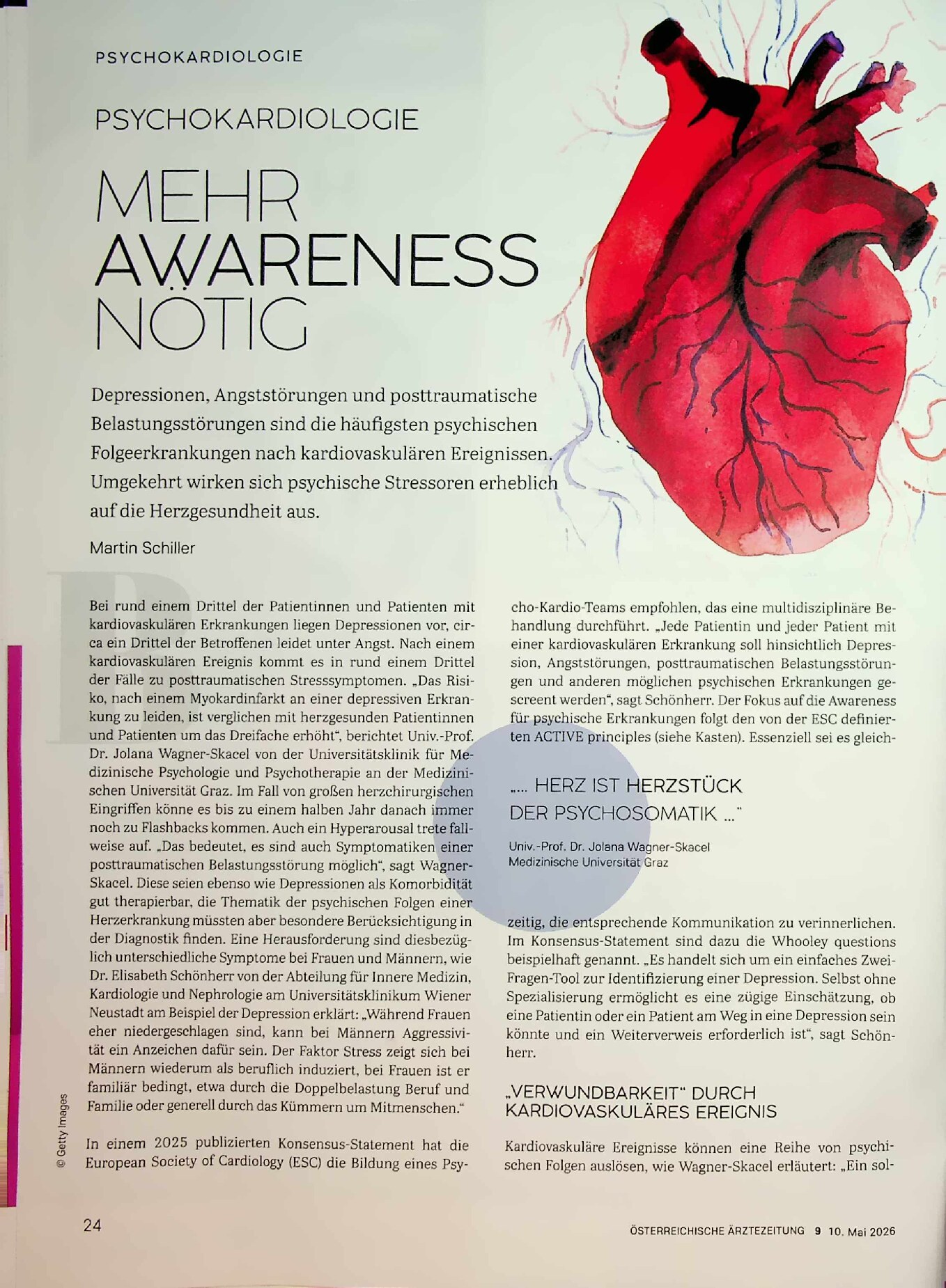 Vorschauseite 1: Psychokardiologie: Mehr Awareness nötig