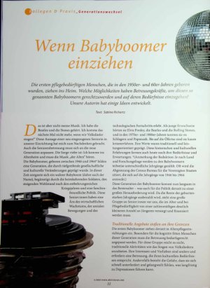 Vorschauseite 1: Wenn Babyboomer einziehen