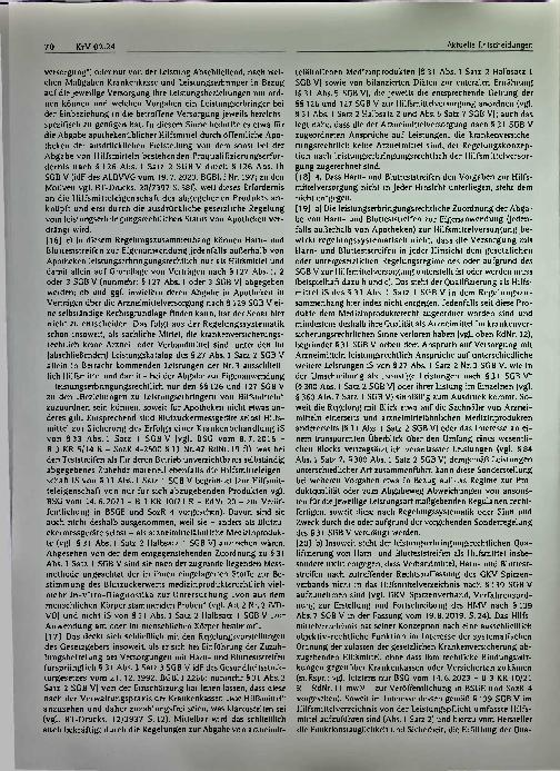 Vorschauseite 3: Aktuelle Entscheidungen im Krankenversicherungsrecht