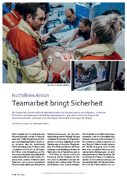 Vorschauseite 1: Notfallsimulation: Teamarbeit bringt Sicherheit