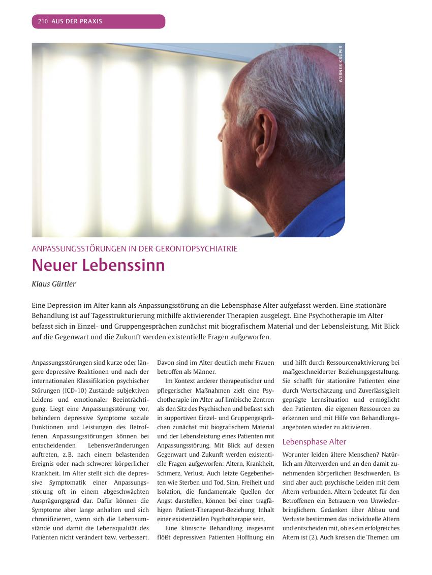 Vorschauseite 1: Neuer Lebenssinn