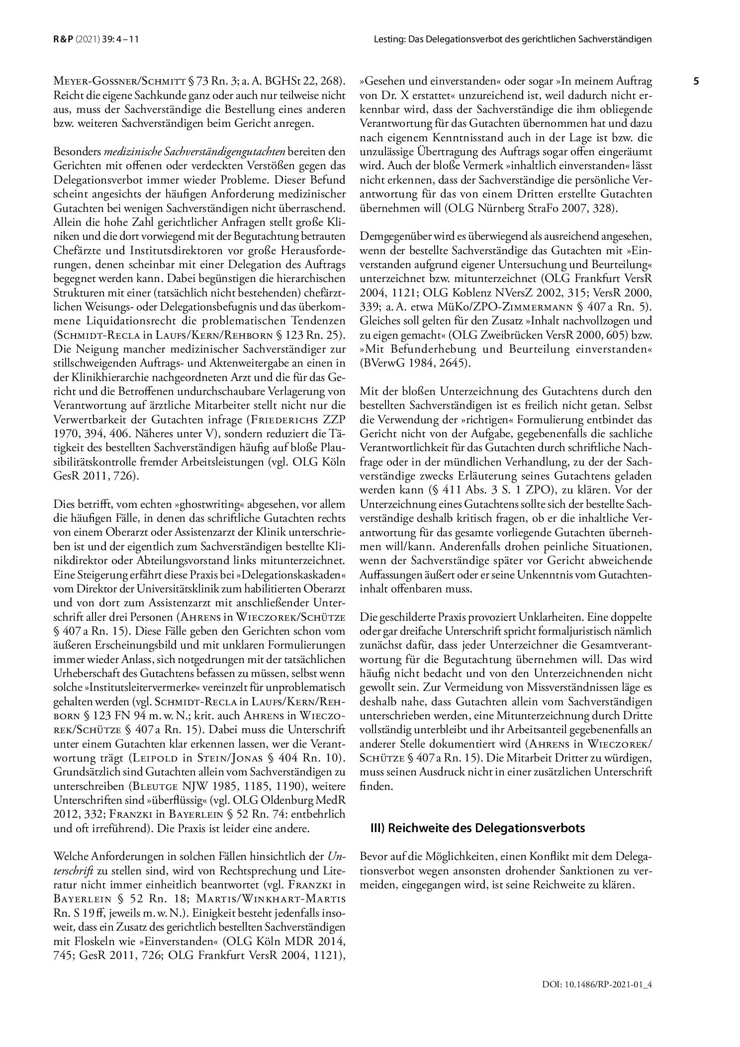 Vorschauseite 2: Das Delegationsverbot des gerichtlichen Sachverständigen