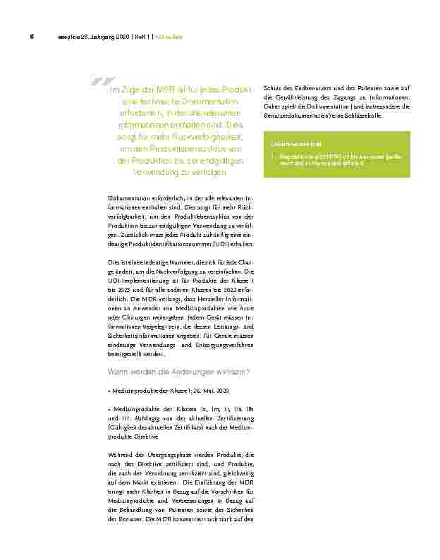 Vorschauseite 4: Die „Medical Device Regulation“ – Ein Überblick