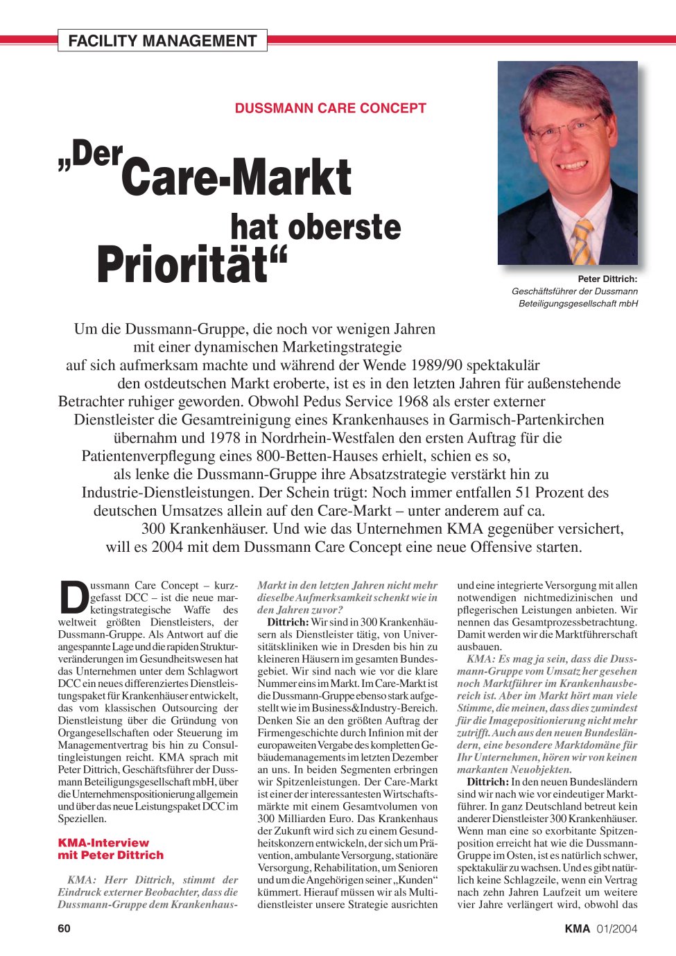 Vorschauseite 1: ?Der Care-Markt hat oberste Priorität?