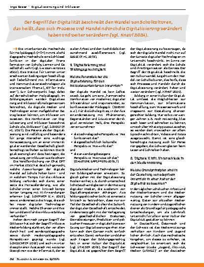 Vorschauseite 3: Digitalisierung und Inklusion