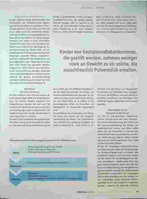 Vorschauseite 2: Gewichtsentwicklung bei gestillten Kindern von Diabetikerinnen