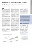 Vorschauseite 1: Gestaltest du schon oder suchst du noch? Workflow-Management - Führung durch Machtpromotoren