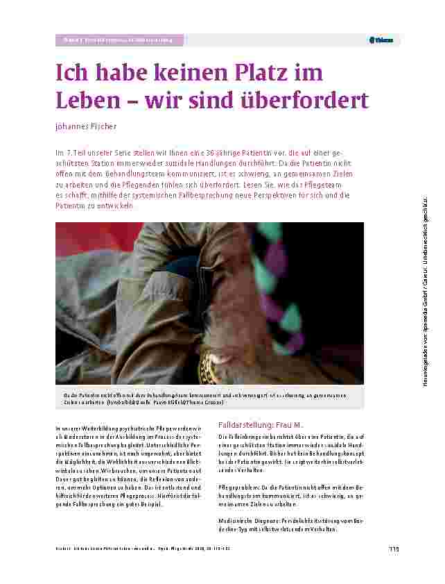 Vorschauseite 1: Ich habe keinen Platz im Leben – wir sind überfordert.