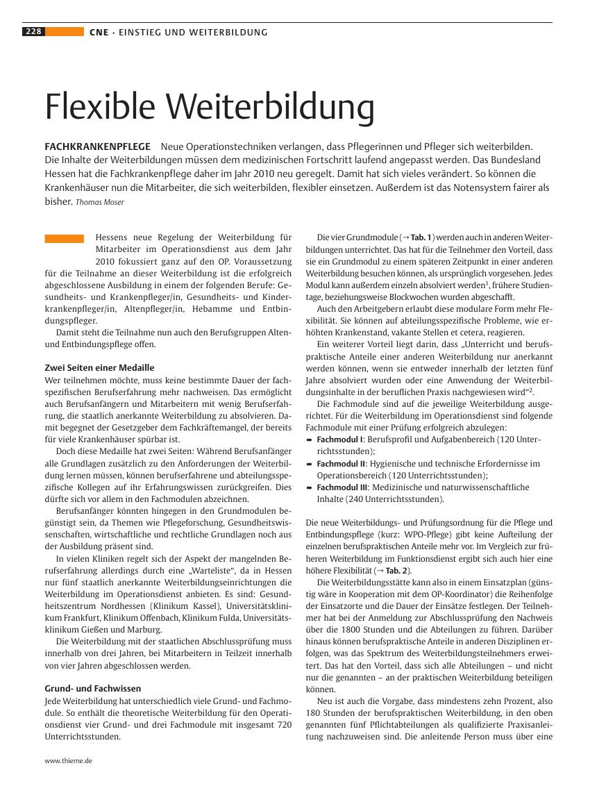 Vorschauseite 1: Flexible Weiterbildung
