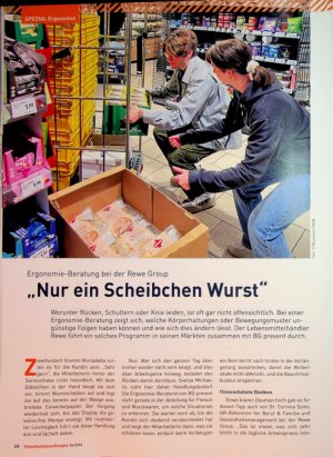 Vorschauseite 1: Ergonomie-Beratung bei der Rewe Group „Nur ein Scheibchen Wurst“