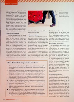 Vorschauseite 3: Ergonomie-Beratung bei der Rewe Group „Nur ein Scheibchen Wurst“