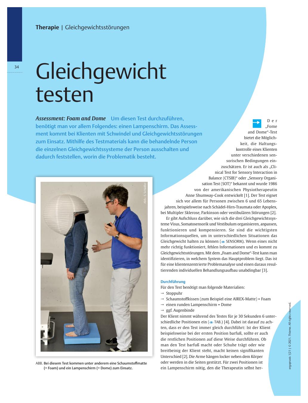 Vorschauseite 1: Gleichgewicht testen? Assessment: Foam and Dome