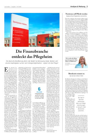Vorschauseite 1: Die Finanzbranche entdeckt das Pflegeheim