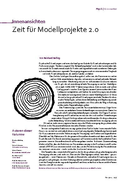 Vorschauseite 1: Innenansichten Zeit für Modellprojekte 2. 0