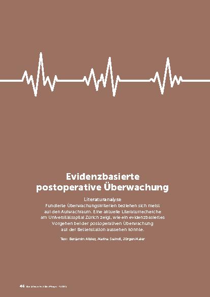 Vorschauseite 1: Evidenzbasierte postoperative Überwachung