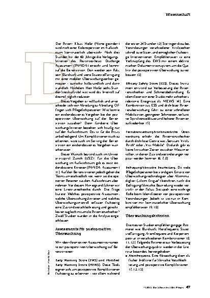 Vorschauseite 2: Evidenzbasierte postoperative Überwachung