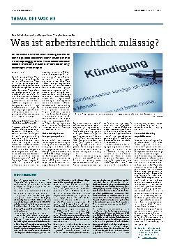Vorschauseite 1: Was ist arbeitsrechtlich zulässig?