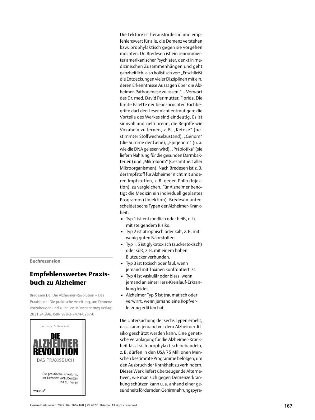 Vorschauseite 1: Empfehlenswertes Praxisbuch zu Alzheimer